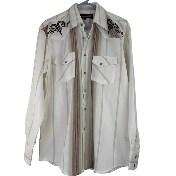 Liquid West Men's Vintage Pearl Snap Western Shirt Size Large - Picture 1 of 6